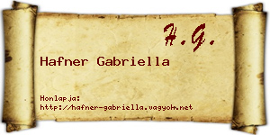 Hafner Gabriella névjegykártya